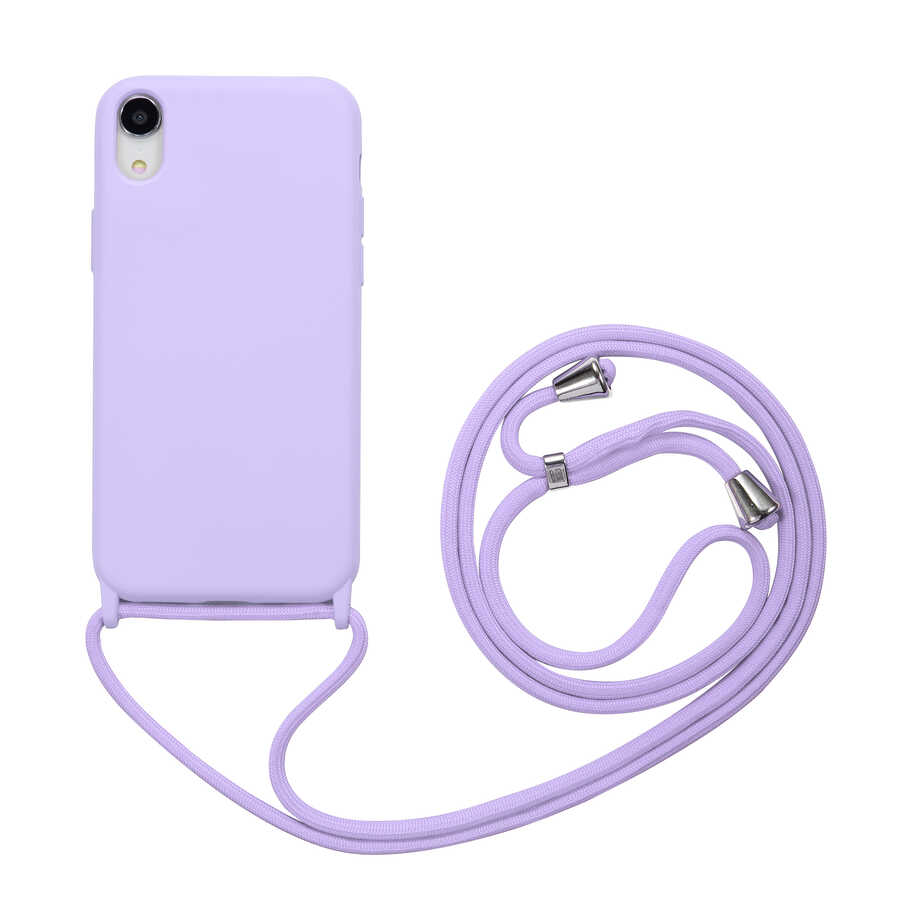 iPhone Uyumlu XR 6.1 Kılıf Zore Ropi Kapak-Mor