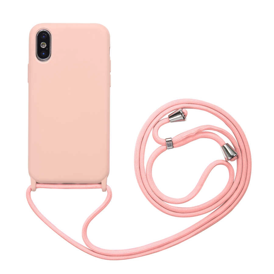 iPhone Uyumlu XS Max 6.5 Kılıf Zore Ropi Kapak-Pembe açık