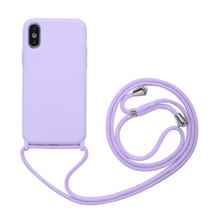 iPhone Uyumlu XS Max 6.5 Kılıf Zore Ropi Kapak-Mor