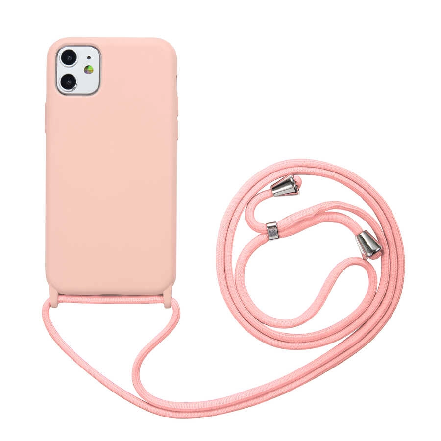 iPhone Uyumlu 11 Kılıf Zore Ropi Kapak-Pembe açık
