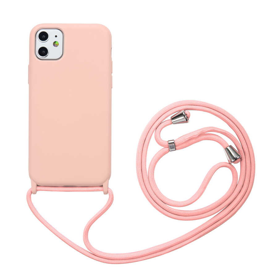 iPhone Uyumlu 11 Kılıf Zore Ropi Kapak-Pembe açık