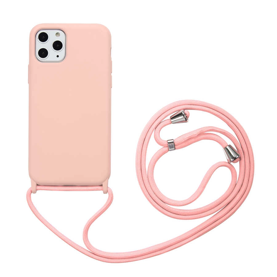 iPhone Uyumlu 11 Pro Max Kılıf Zore Ropi Kapak-Pembe açık