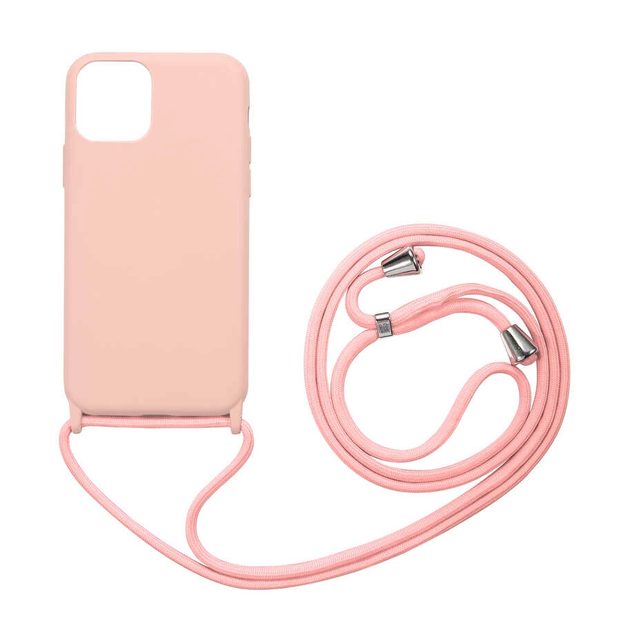 iPhone Uyumlu 12 Mini Kılıf Zore Ropi Kapak-Pembe açık