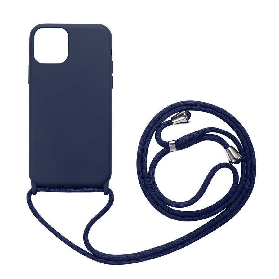 iPhone Uyumlu 12 Kılıf Zore Ropi Kapak-Lacivert