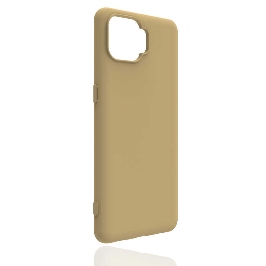 Oppo Reno 4 Lite Kılıf Zore Biye Silikon-Gold