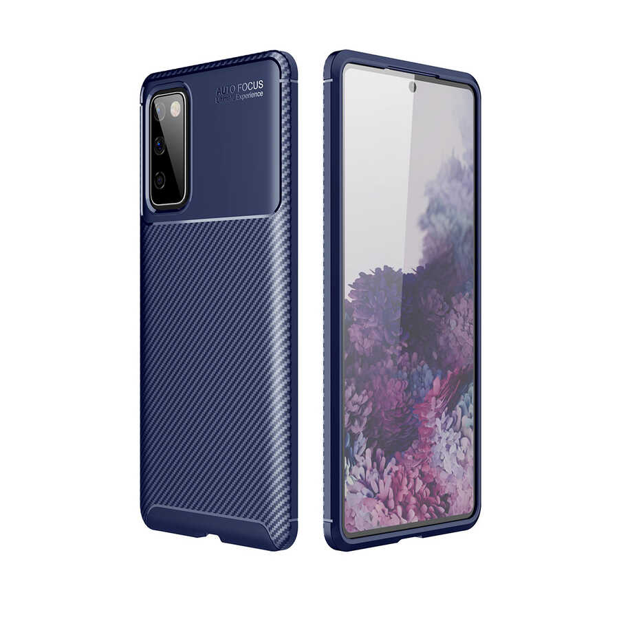Galaxy Uyumlu S20 FE Kılıf Zore Negro Silikon Kapak-Lacivert