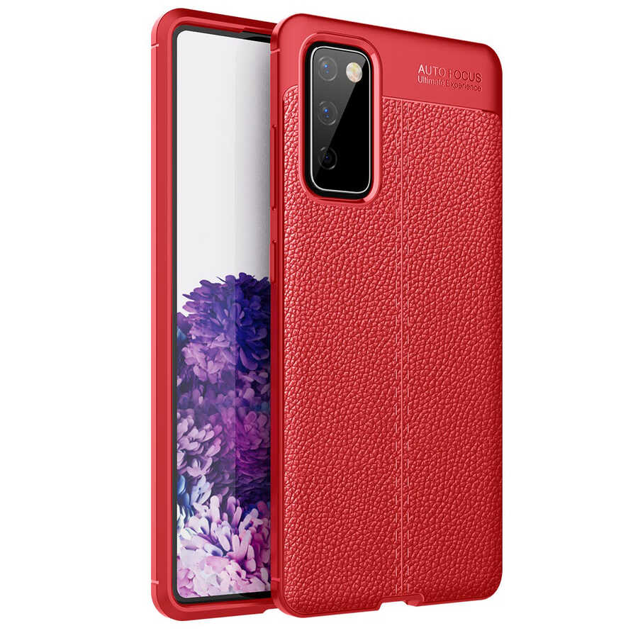 Galaxy Uyumlu S20 FE Kılıf Zore Niss Silikon Kapak-Kırmızı