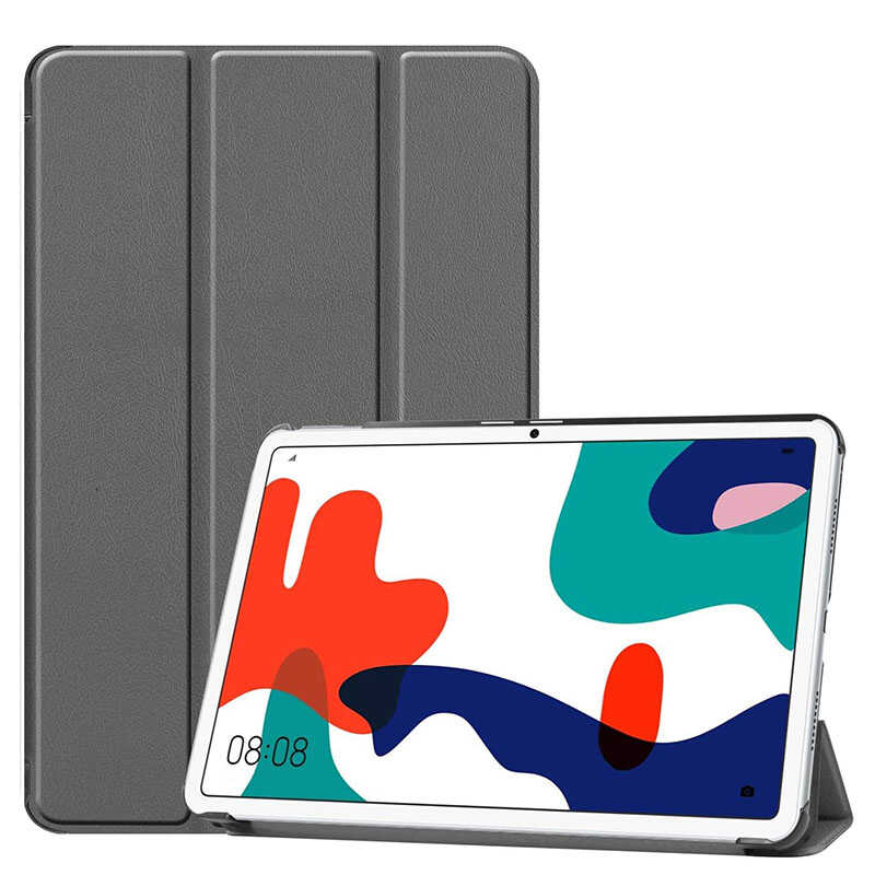 Huawei Uyumlu MatePad 10.4 Zore Smart Kapak Standlı 1-1 Kılıf-Gri