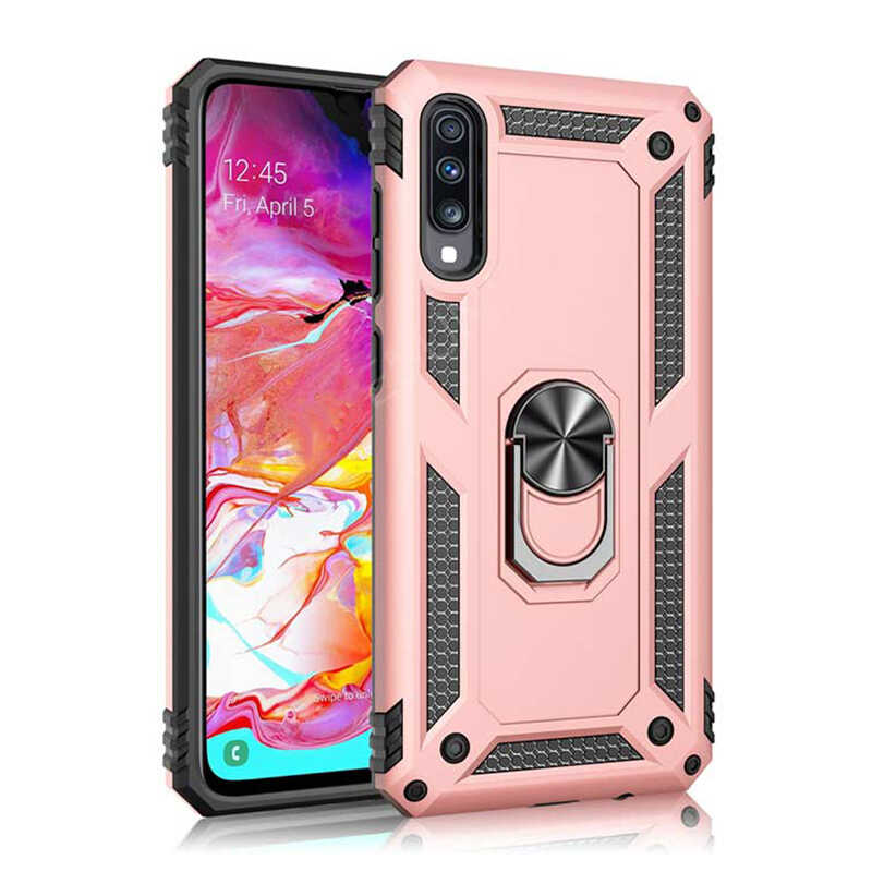 Huawei Uyumlu P Smart Pro 2019 Kılıf Zore Vega Kapak-Rose gold