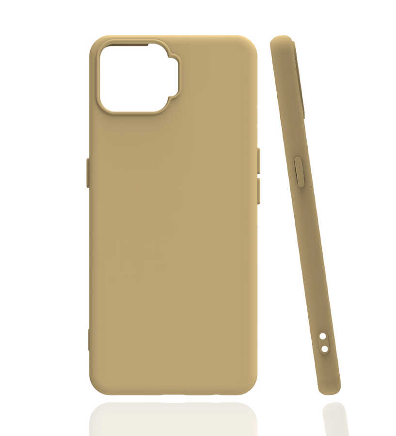 Oppo A73 Kılıf Zore Biye Silikon-Gold