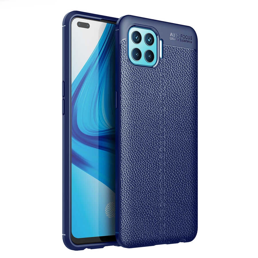 Oppo Reno 4 Lite Kılıf Zore Niss Silikon Kapak-Lacivert