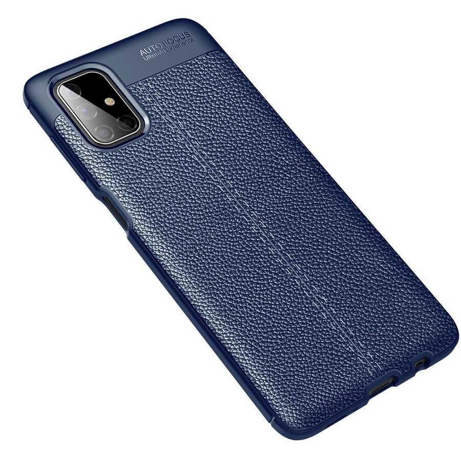 Galaxy Uyumlu M51 Kılıf Zore Niss Silikon Kapak-Lacivert