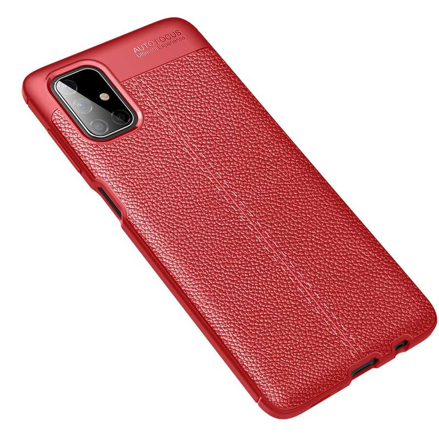 Galaxy Uyumlu M51 Kılıf Zore Niss Silikon Kapak-Kırmızı