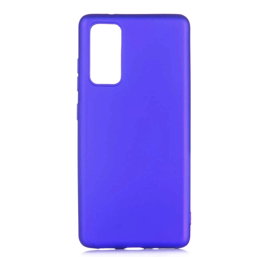 Galaxy Uyumlu S20 FE Kılıf Zore Premier Silikon Kapak-Saks mavi