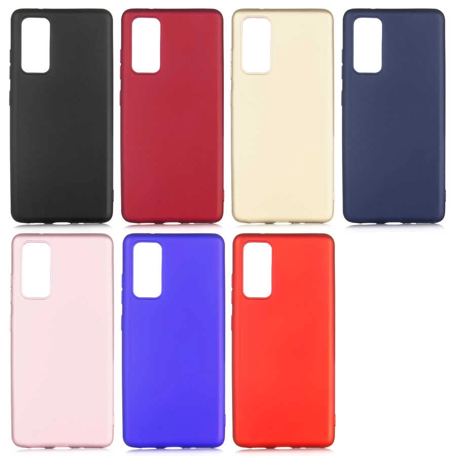 Galaxy Uyumlu S20 FE Kılıf Zore Premier Silikon Kapak-Kırmızı