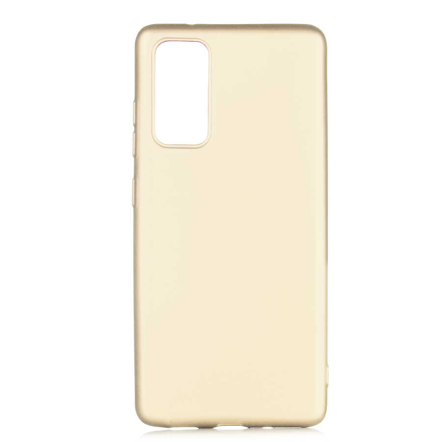 Galaxy Uyumlu S20 FE Kılıf Zore Premier Silikon Kapak-Gold