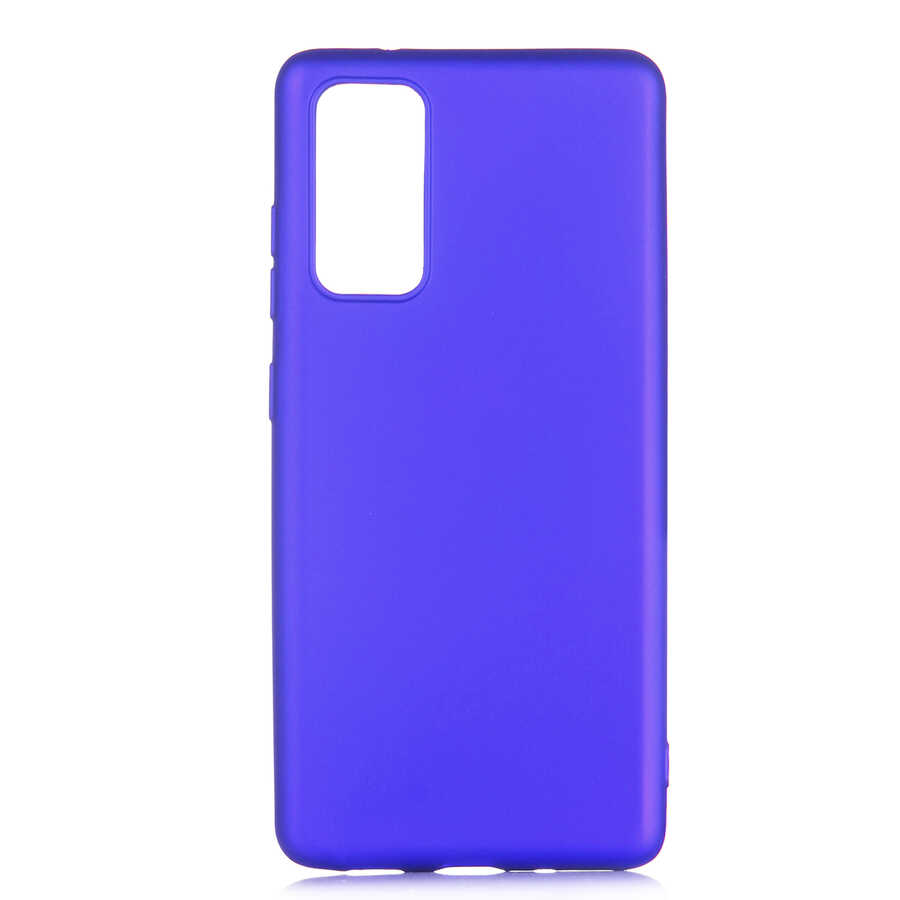 Galaxy Uyumlu S20 FE Kılıf Zore Premier Silikon Kapak-Saks mavi