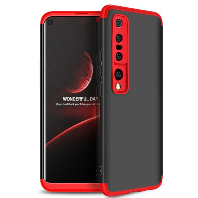 Xiaomi Uyumlu  Mi 10 Pro Kılıf Zore Ays Kapak-Siyah-kırmızı