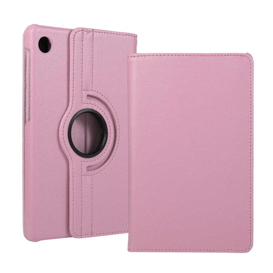 Huawei Uyumlu MatePad T10 Zore Dönebilen Standlı Kılıf-Pembe açık