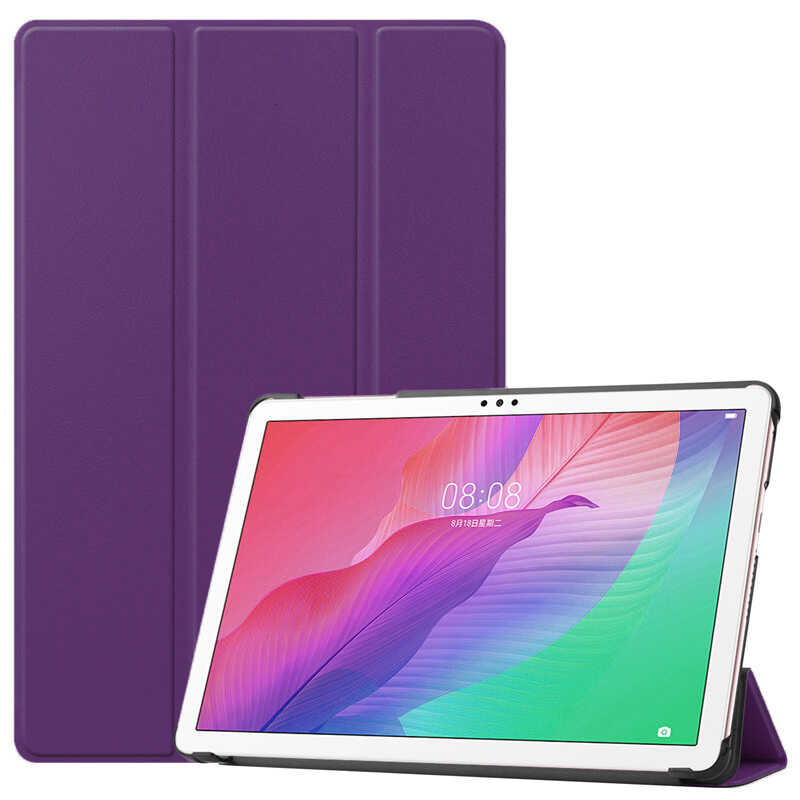 Huawei Uyumlu MatePad T10S Zore Smart Kapak Standlı 1-1 Kılıf-Mor