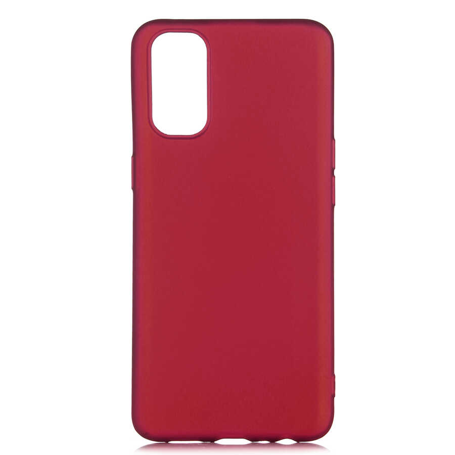Oppo Reno 4 Kılıf Zore Premier Silikon Kapak-Mürdüm