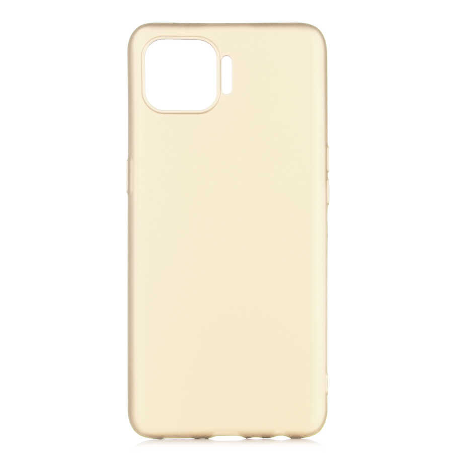 Oppo Reno 4 Lite Kılıf Zore Premier Silikon Kapak-Gold
