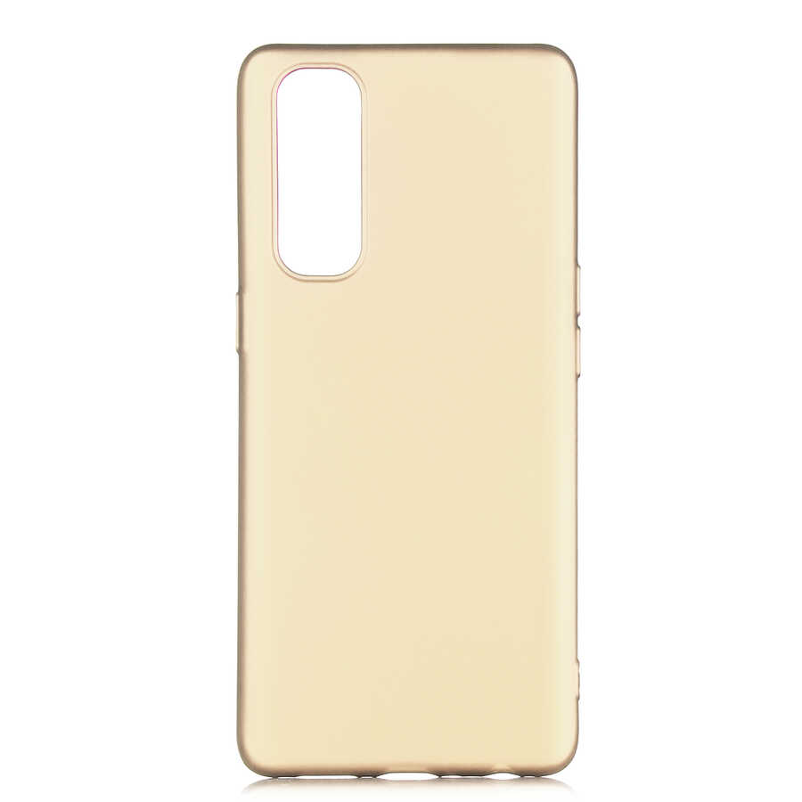 Oppo Reno 4 Pro 4G Kılıf Zore Premier Silikon Kapak-Gold