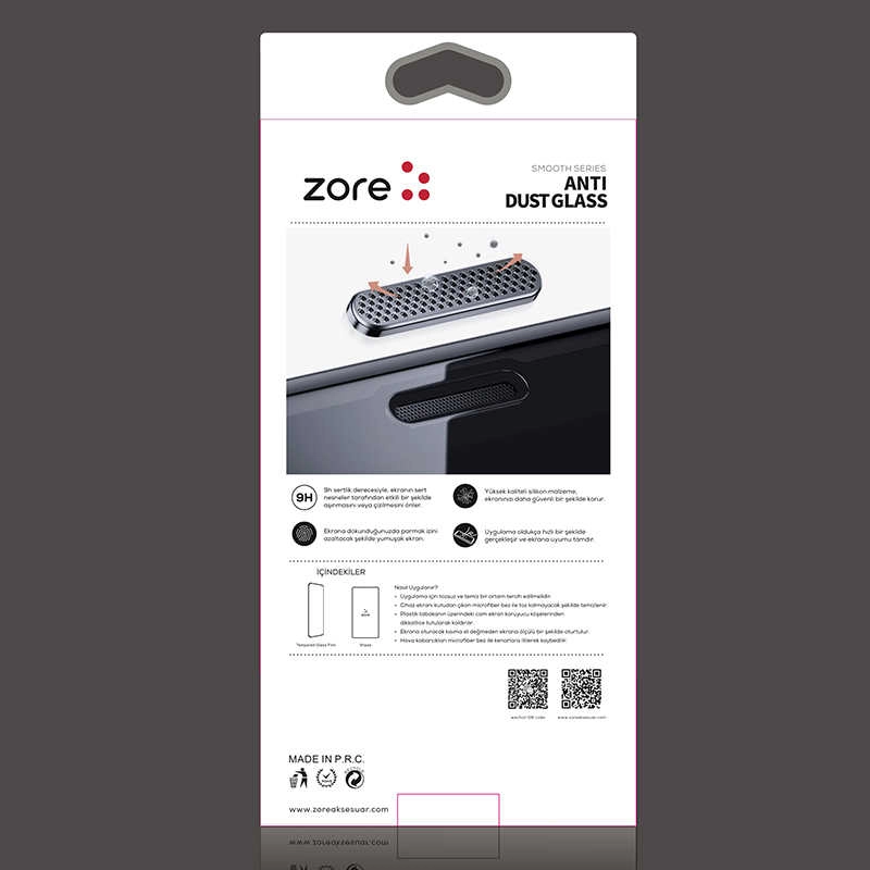 iPhone Uyumlu 12 Zore Toz Korumalı-Dust Temperli Ekran Koruyucu