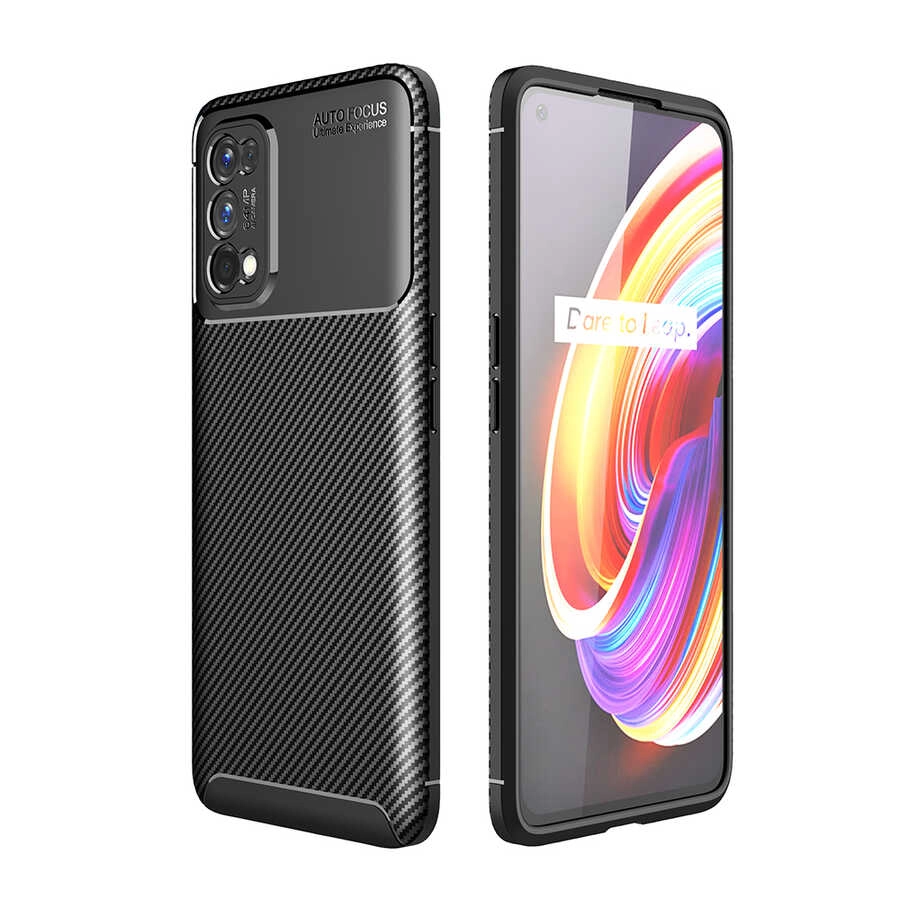 Realme 7 Pro Kılıf Zore Negro Silikon Kapak-Siyah