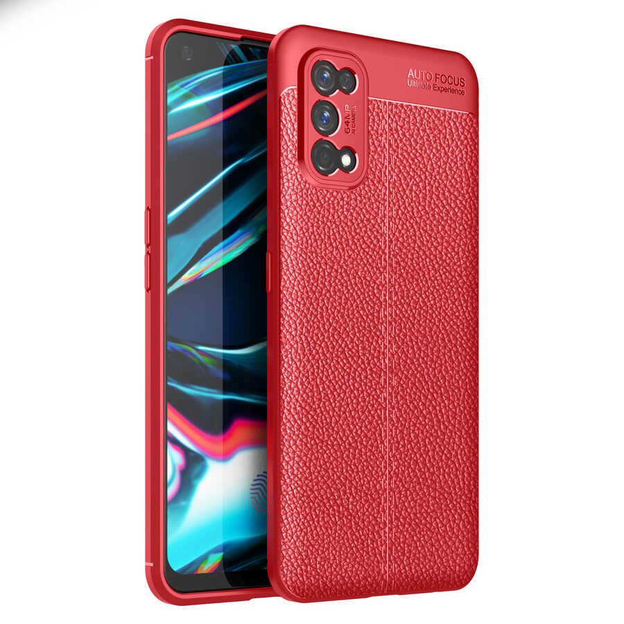 Realme 7 Pro Kılıf Zore Niss Silikon Kapak-Kırmızı