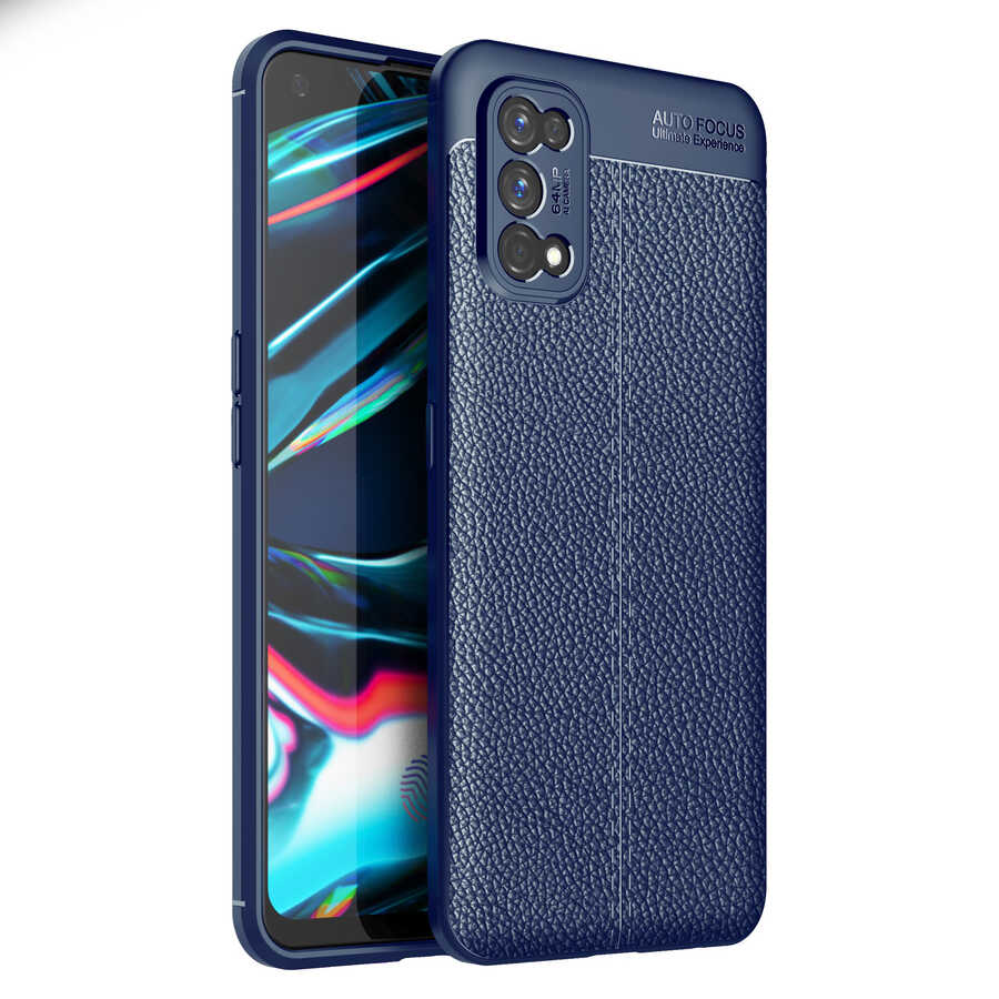 Realme 7 Pro Kılıf Zore Niss Silikon Kapak-Lacivert