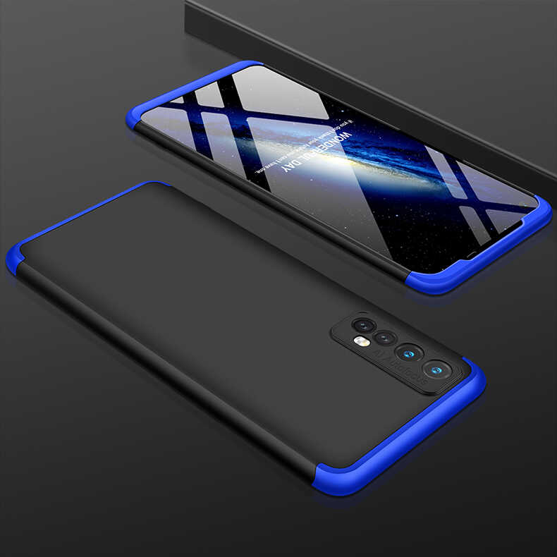 Realme 7 Kılıf Zore Ays Kapak-Siyah-mavi