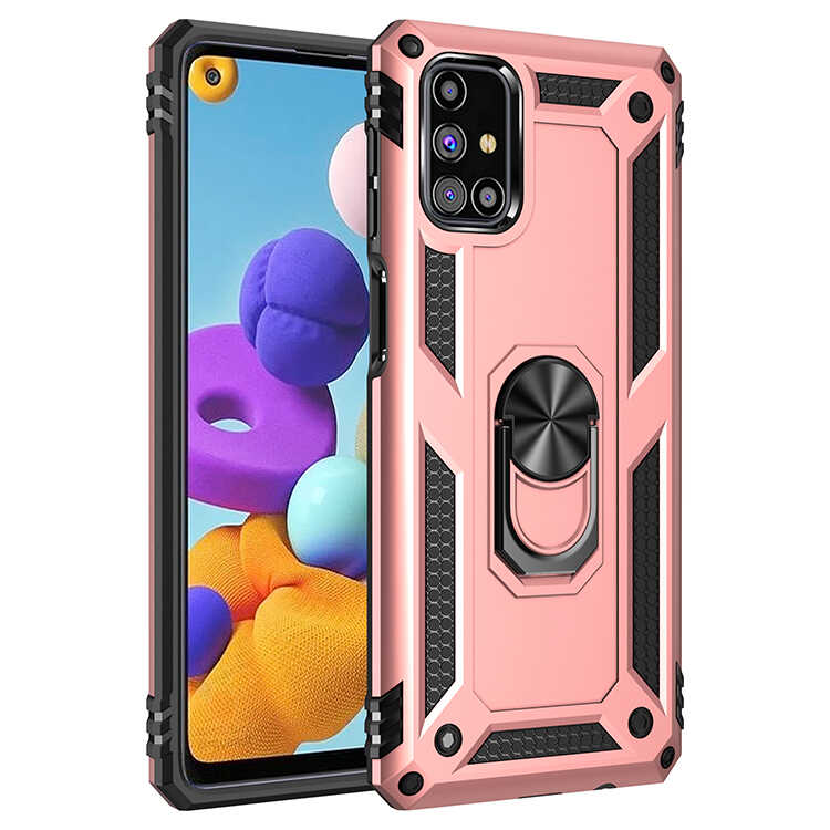Galaxy Uyumlu M31S Kılıf Zore Vega Kapak-Rose gold