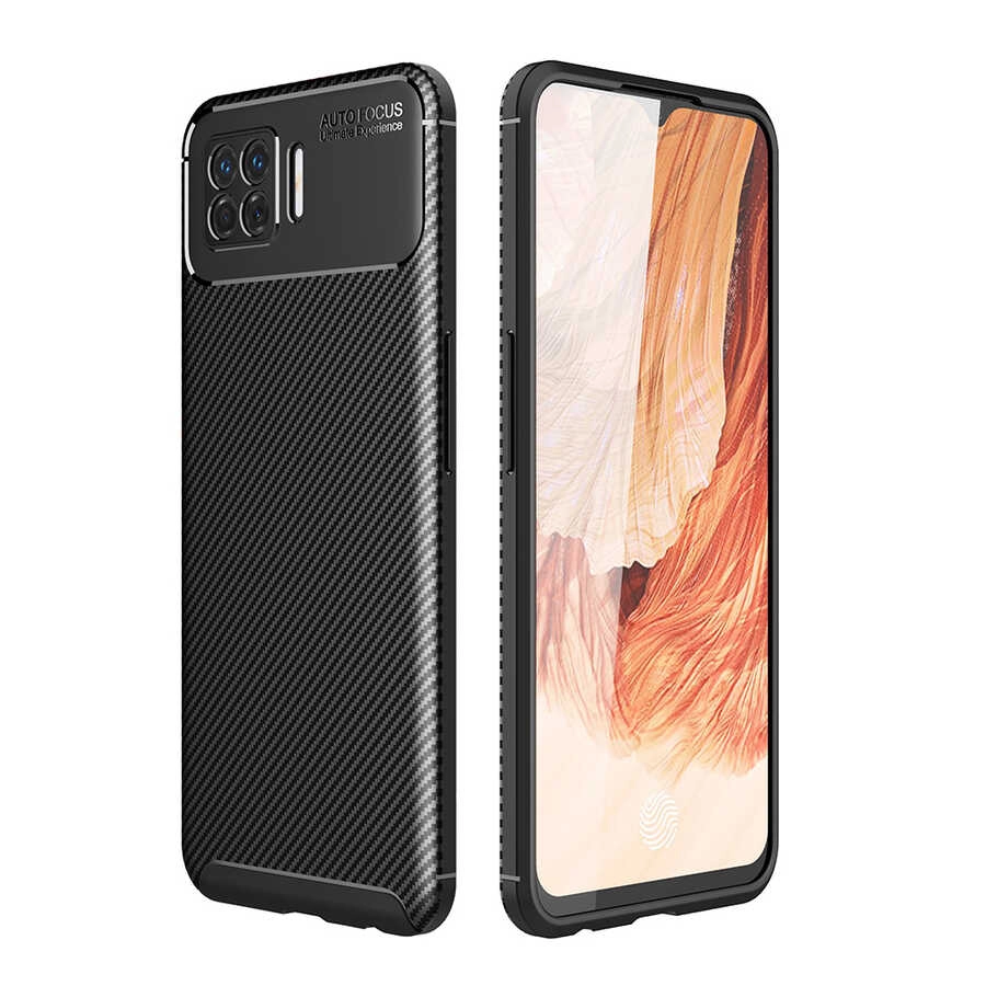 Oppo A73 Kılıf Zore Negro Silikon Kapak-Siyah