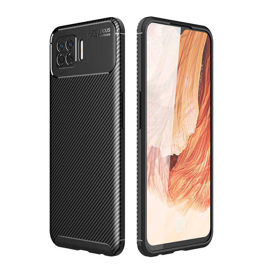 Oppo A73 Kılıf Zore Negro Silikon Kapak-Siyah
