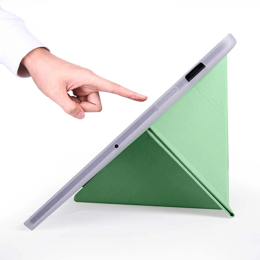 Galaxy Uyumlu Tab S7 T870 Kılıf Zore Tri Folding Kalem Bölmeli Standlı Kılıf