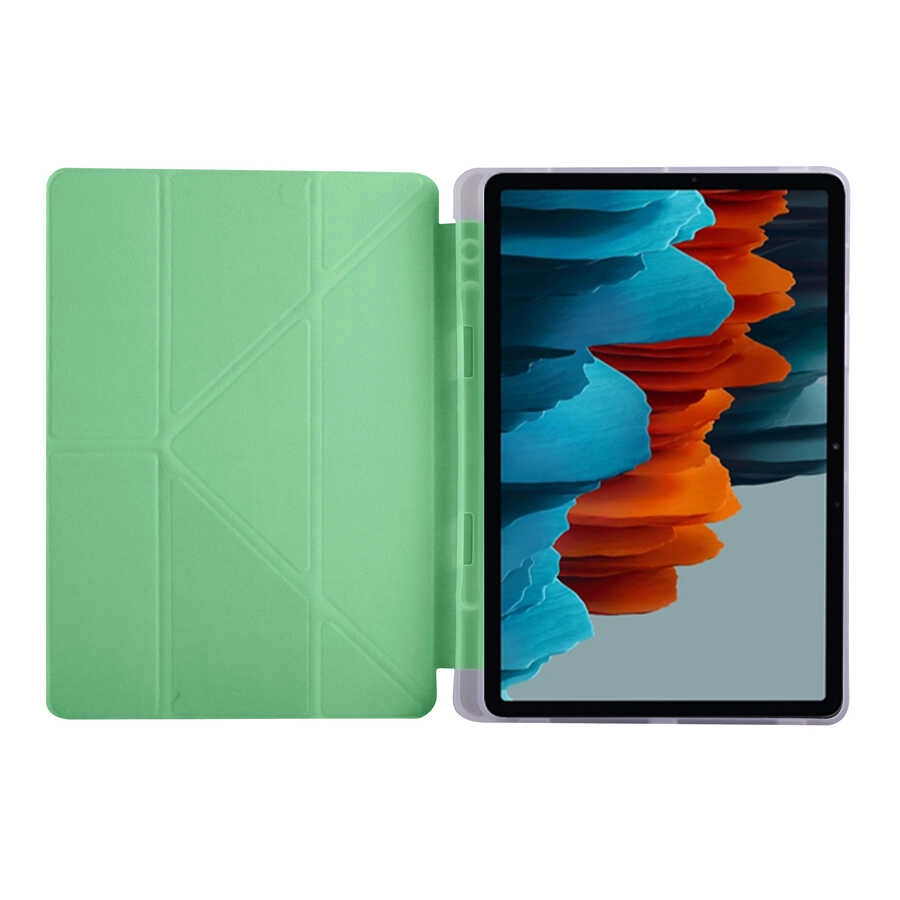 Galaxy Uyumlu Tab S7 T870 Kılıf Zore Tri Folding Kalem Bölmeli Standlı Kılıf