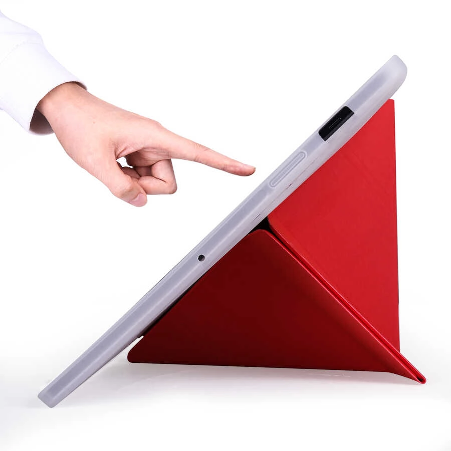 Galaxy Uyumlu Tab S7 Plus T970 Kılıf Zore Tri Folding Kalem Bölmeli Standlı Kılıf