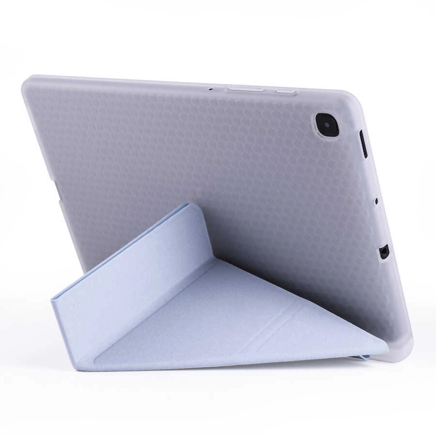 Galaxy Uyumlu Tab S6 Lite P610 Kılıf Zore Tri Folding Kalem Bölmeli Standlı Kılıf