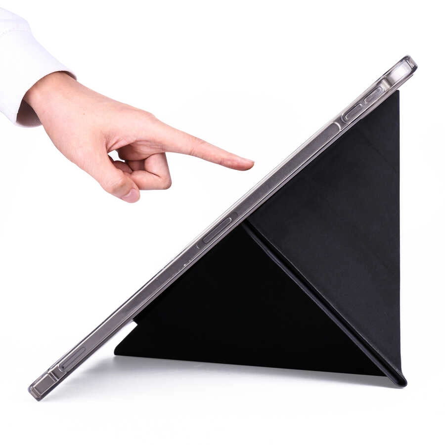 iPad Uyumlu Pro 12.9 2020 (4.Nesil) Kılıf Zore Tri Folding Kalem Bölmeli Standlı Kılıf