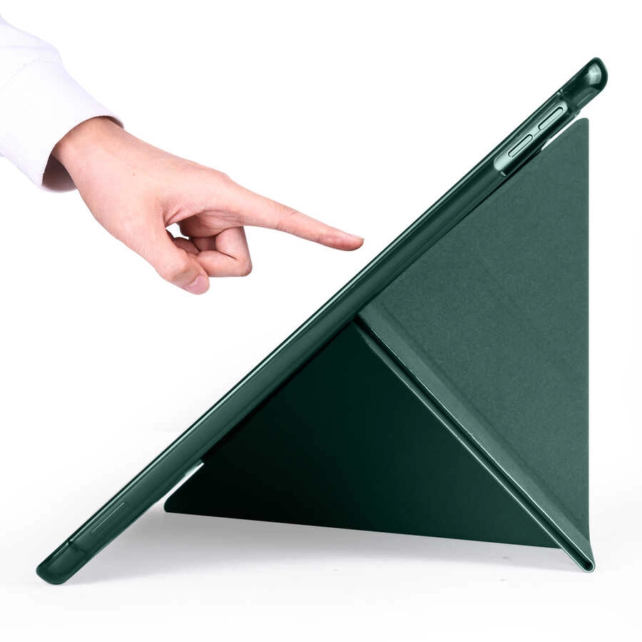 iPad Uyumlu 10.2 (8.Nesil) Kılıf Zore Tri Folding Kalem Bölmeli Standlı Kılıf