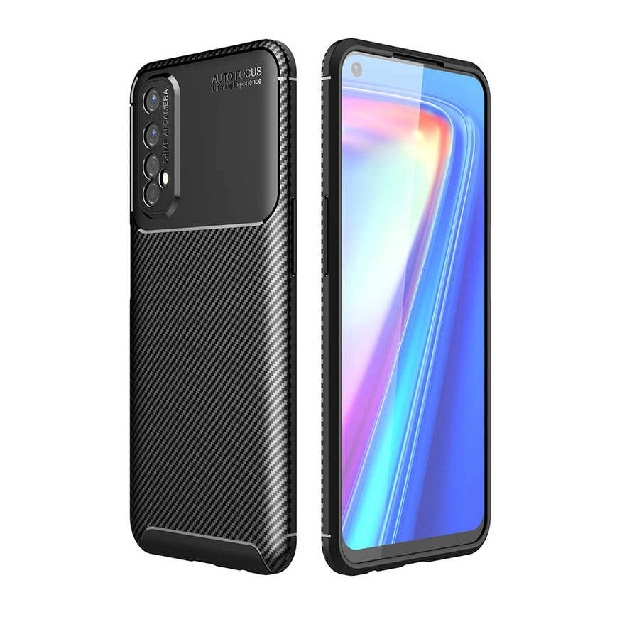 Realme 7 Kılıf Zore Negro Silikon Kapak-Siyah