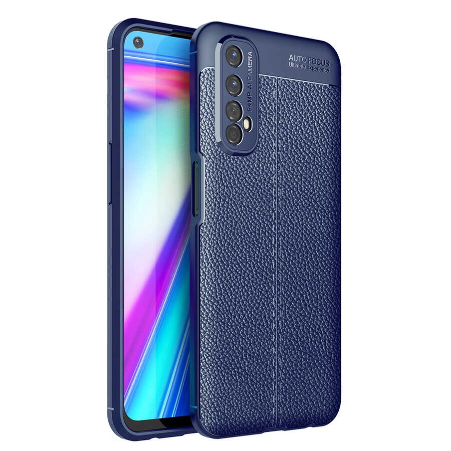 Realme 7 Kılıf Zore Niss Silikon Kapak-Lacivert