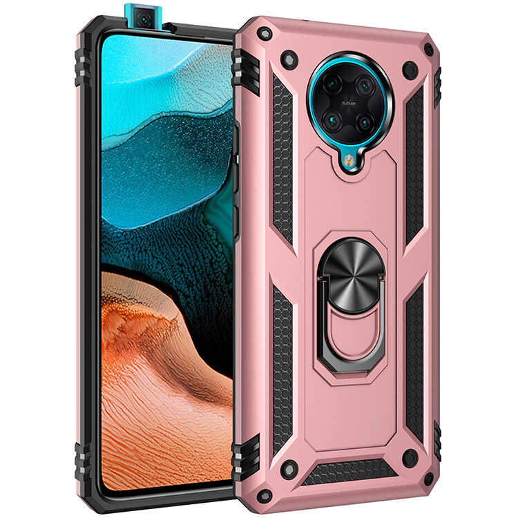 Xiaomi Uyumlu  Poco F2 Pro Kılıf Zore Vega Kapak-Rose gold