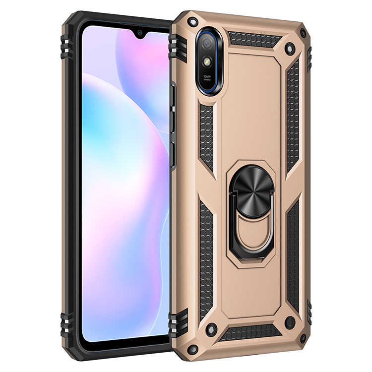 Xiaomi Uyumlu  Redmi 9A Kılıf Zore Vega Kapak-Gold