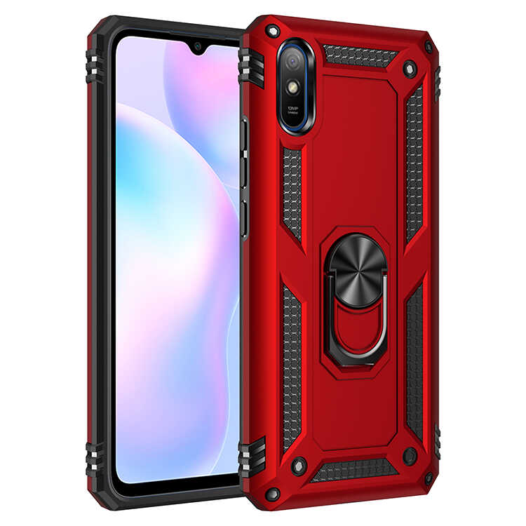 Xiaomi Uyumlu  Redmi 9A Kılıf Zore Vega Kapak-Kırmızı