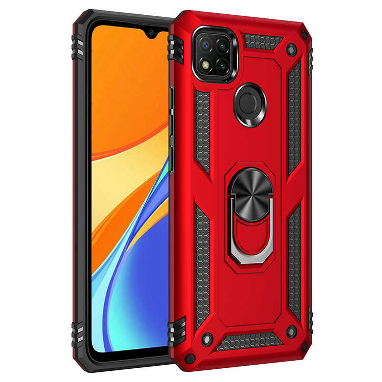 Xiaomi Uyumlu  Redmi 9C Kılıf Zore Vega Kapak-Kırmızı