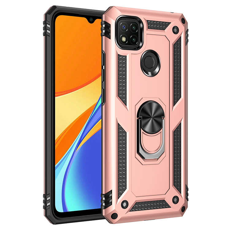 Xiaomi Uyumlu  Redmi 9C Kılıf Zore Vega Kapak-Rose gold