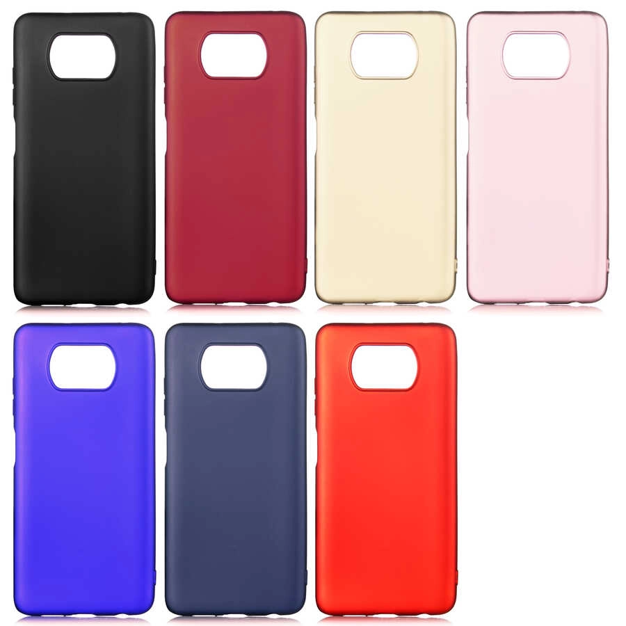 Xiaomi Uyumlu  Poco X3 Kılıf Zore Premier Silikon Kapak-Kırmızı