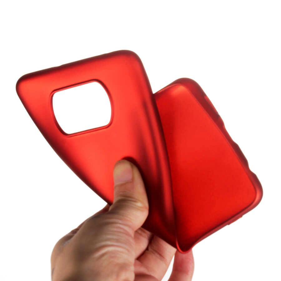 Xiaomi Uyumlu  Poco X3 Kılıf Zore Premier Silikon Kapak-Kırmızı